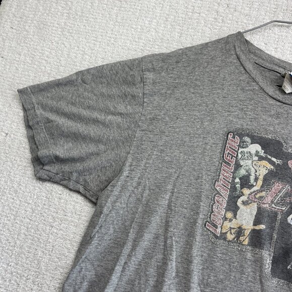 VTG 90s Logo Athletic Grey T-Shirt Sz XL Soccer, Football, Hockey & BB Print - Picture 3 of 16